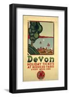 Devon Holiday Tickets at Reduced Fares-null-Framed Art Print