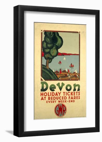 Devon Holiday Tickets at Reduced Fares-null-Framed Art Print