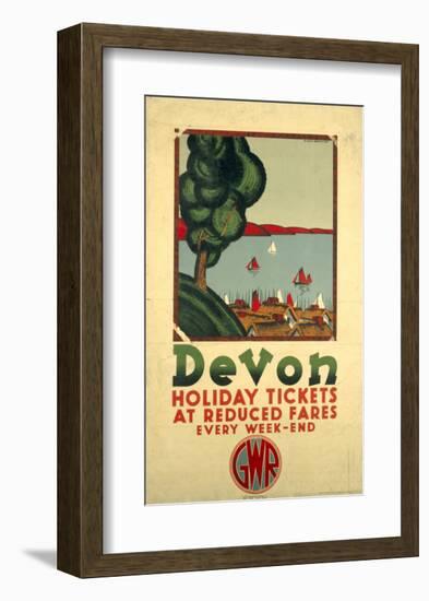 Devon Holiday Tickets at Reduced Fares-null-Framed Art Print