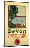 Devon Holiday Tickets at Reduced Fares-null-Mounted Art Print