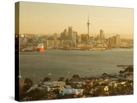 Devonport, Auckland Skyline and Waitemata Harbour, Auckland, North Island, New Zealand, Pacific-Schlenker Jochen-Stretched Canvas