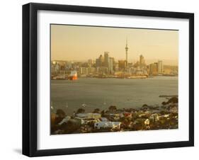 Devonport, Auckland Skyline and Waitemata Harbour, Auckland, North Island, New Zealand, Pacific-Schlenker Jochen-Framed Photographic Print