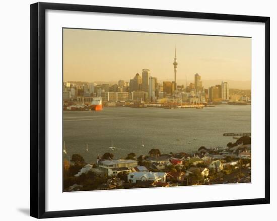 Devonport, Auckland Skyline and Waitemata Harbour, Auckland, North Island, New Zealand, Pacific-Schlenker Jochen-Framed Photographic Print