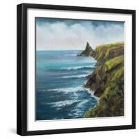 Devonshire coastal scene,  pastel-Margo Starkey-Framed Giclee Print