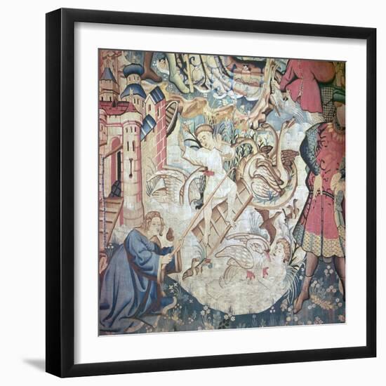 Devonshire Hunting Tapestries, 15th Century-CM Dixon-Framed Giclee Print