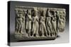 Devotee Meeting with Buddha, Relief, India, Indian Civilization, Kingdom of Gandahara-null-Stretched Canvas