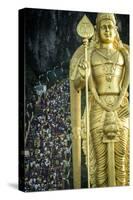 Devotees Climb the Steps to Batu Caves-Andrew Taylor-Stretched Canvas