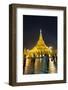 Devotees come to pray at Shwedagon Pagoda, Yangon (Rangoon), Myanmar (Burma), Asia-Alex Treadway-Framed Photographic Print