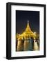 Devotees come to pray at Shwedagon Pagoda, Yangon (Rangoon), Myanmar (Burma), Asia-Alex Treadway-Framed Photographic Print