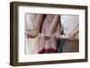 Devotees pulling the rope of the giant chariot carrying Lord Krishna, Ratha Yatra Chariot festival-Godong-Framed Photographic Print