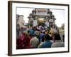 Devotees Queuing to Do Puja at Kankera Festival, after Diwali Celebrations, Jagdish Temple, India-Annie Owen-Framed Photographic Print
