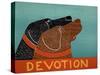 Devotion Black Choc-Stephen Huneck-Stretched Canvas