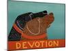 Devotion Black Choc-Stephen Huneck-Mounted Giclee Print