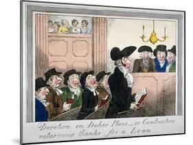 Devotion in Duke's Place or Contractors Returning Thanks for a Loan, C1818-null-Mounted Giclee Print