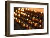 Devotional candles in a pilgrimage church, Chiemgau-Christine Meder stage-art.de-Framed Photographic Print