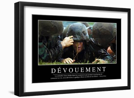 Dévouement: Citation Et Affiche D'Inspiration Et Motivation-null-Framed Premium Photographic Print