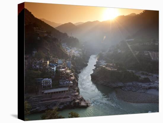 Devprayag, India: the Official Start of the Ganges River-Ian Shive-Stretched Canvas