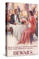 Dewar's, Whiskey Alcohol Dinners, UK, 1930-null-Stretched Canvas