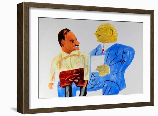 Dewey And Hoover-Ben Shahn-Framed Art Print