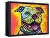 Dewey Pit Bull-Dean Russo-Framed Stretched Canvas