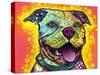 Dewey Pit Bull-Dean Russo-Stretched Canvas