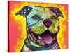 Dewey Pit Bull-Dean Russo-Stretched Canvas