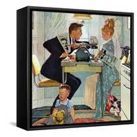 "Dewey v. Truman", October 30,1948-Norman Rockwell-Framed Stretched Canvas