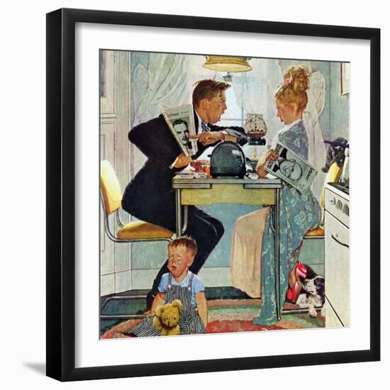 "Dewey v. Truman", October 30,1948-Norman Rockwell-Framed Giclee Print