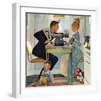 "Dewey v. Truman", October 30,1948-Norman Rockwell-Framed Giclee Print