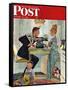 "Dewey v. Truman" Saturday Evening Post Cover, October 30,1948-Norman Rockwell-Framed Stretched Canvas