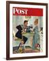 "Dewey v. Truman" Saturday Evening Post Cover, October 30,1948-Norman Rockwell-Framed Giclee Print