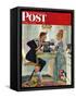 "Dewey v. Truman" Saturday Evening Post Cover, October 30,1948-Norman Rockwell-Framed Stretched Canvas