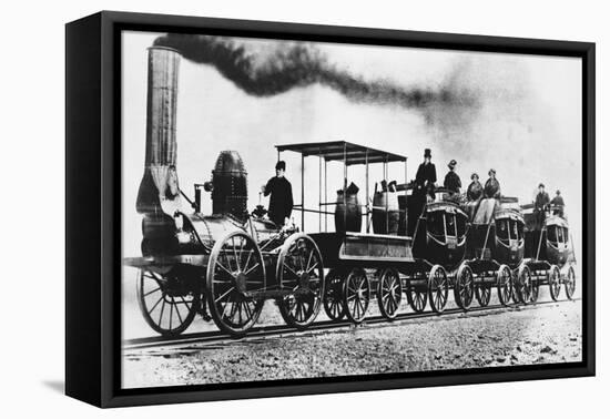 "DeWitt Clinton" Locomotive-Science Source-Framed Stretched Canvas