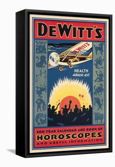 Dewitt's 200 Year Calendar and Horoscope Book-null-Framed Stretched Canvas