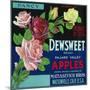 Dewsweet Apple Crate Label - Watsonville, CA-Lantern Press-Mounted Art Print