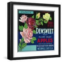 Dewsweet Apple Crate Label - Watsonville, CA-Lantern Press-Framed Art Print