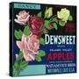 Dewsweet Apple Crate Label - Watsonville, CA-Lantern Press-Stretched Canvas