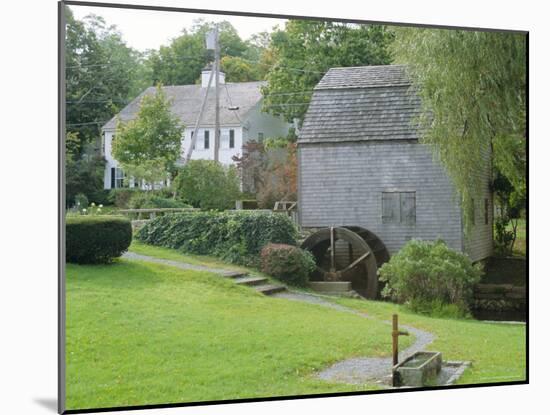Dexter's Grist Mill, Built in 1654 Restored 1961, Sandwich, Cape Cod, Massachusetts, USA-Fraser Hall-Mounted Photographic Print
