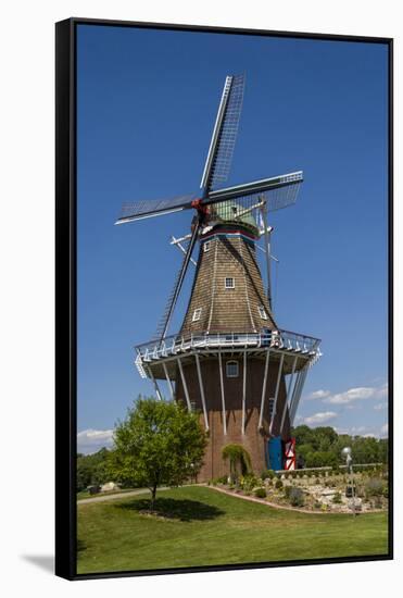 DeZwaan' windmill on Windmill Island, Holland, Michigan, USA-Randa Bishop-Framed Stretched Canvas