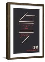 DFW Airport Layout-08 Left-Framed Giclee Print