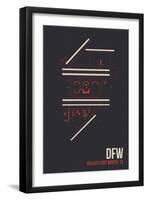 DFW Airport Layout-08 Left-Framed Giclee Print