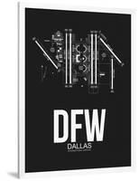 DFW Dallas Airport Black-NaxArt-Framed Art Print