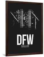 DFW Dallas Airport Black-NaxArt-Framed Art Print