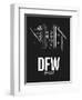 DFW Dallas Airport Black-NaxArt-Framed Art Print