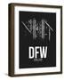 DFW Dallas Airport Black-NaxArt-Framed Art Print