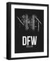 DFW Dallas Airport Black-NaxArt-Framed Art Print