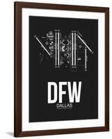 DFW Dallas Airport Black-NaxArt-Framed Art Print