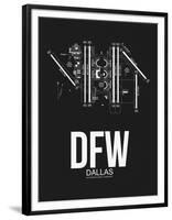 DFW Dallas Airport Black-NaxArt-Framed Art Print