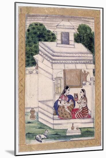 Dhanashri Ragini, Ragamala Album, School of Rajasthan, 19th Century-null-Mounted Giclee Print