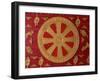 Dharma Wheel at Wat Si Muang, Vientiane, Laos, Indochina, Southeast Asia, Asia-Godong-Framed Photographic Print